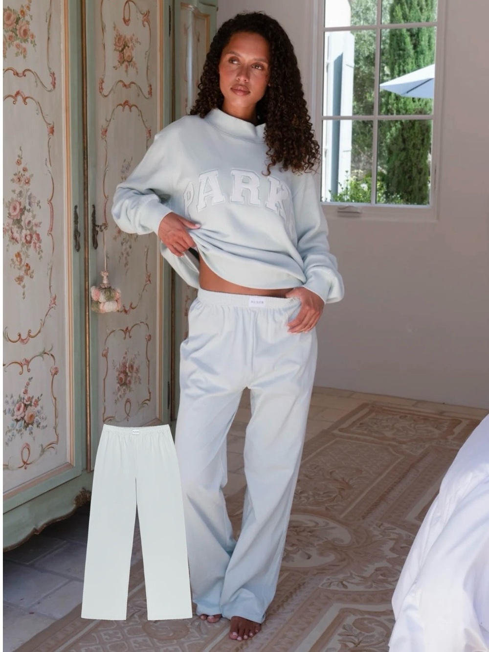 Parke 2026 Bridal Medium Pale Blue Cotton Boxer Pant